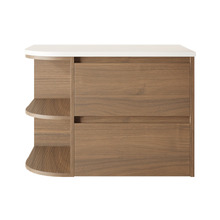 Avion 750mm Wall Hung Single Vanity with Solid Surface Countertop